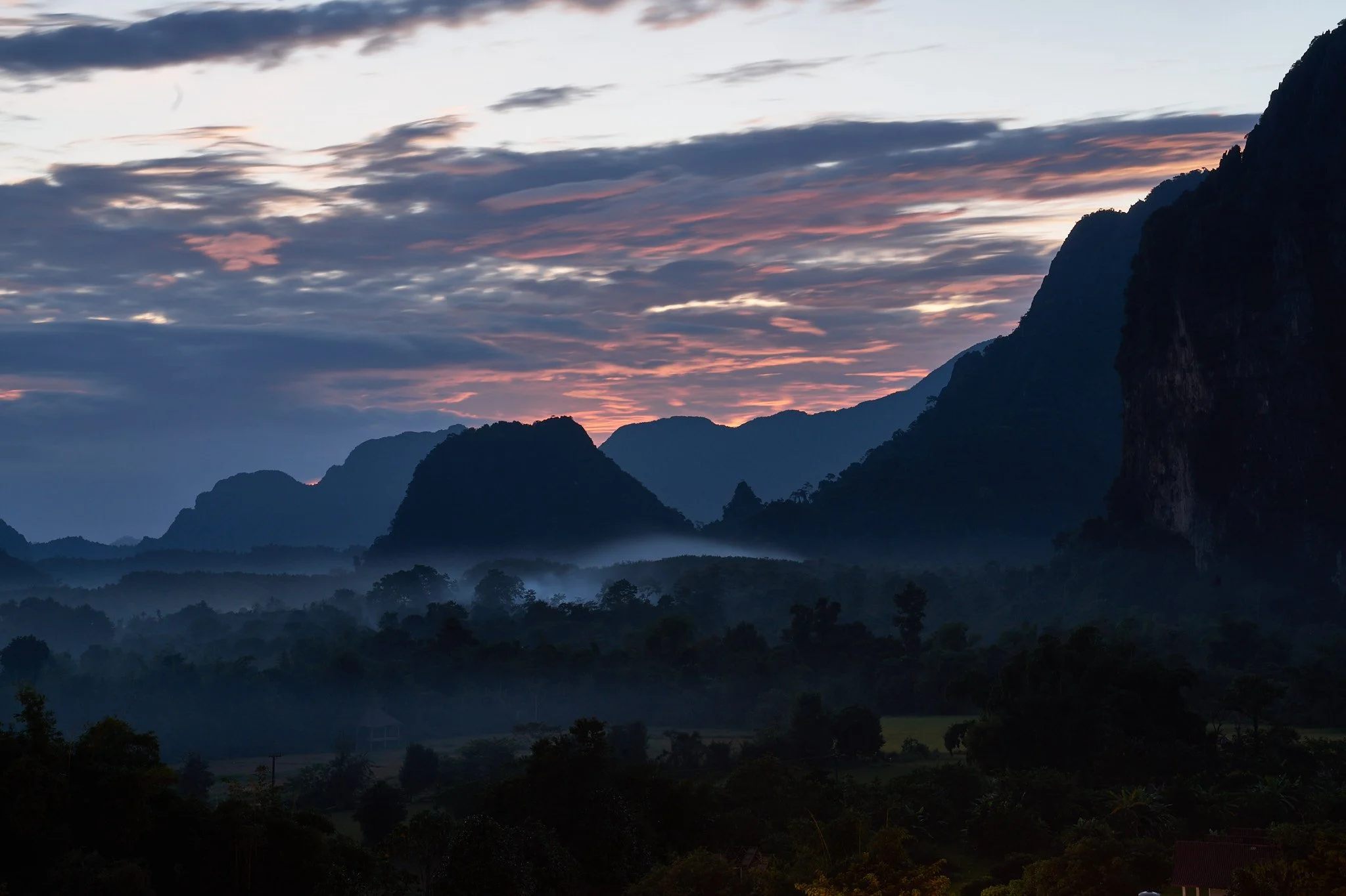 Sunset in Laos