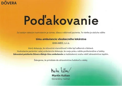 Vaša spokojnosť je pre nás najväčším ocenením. Ďakujeme!