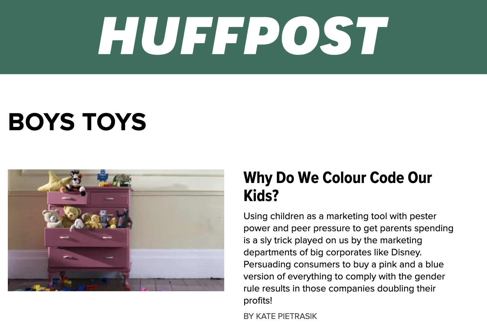 Read Article, Huffington Post, UK