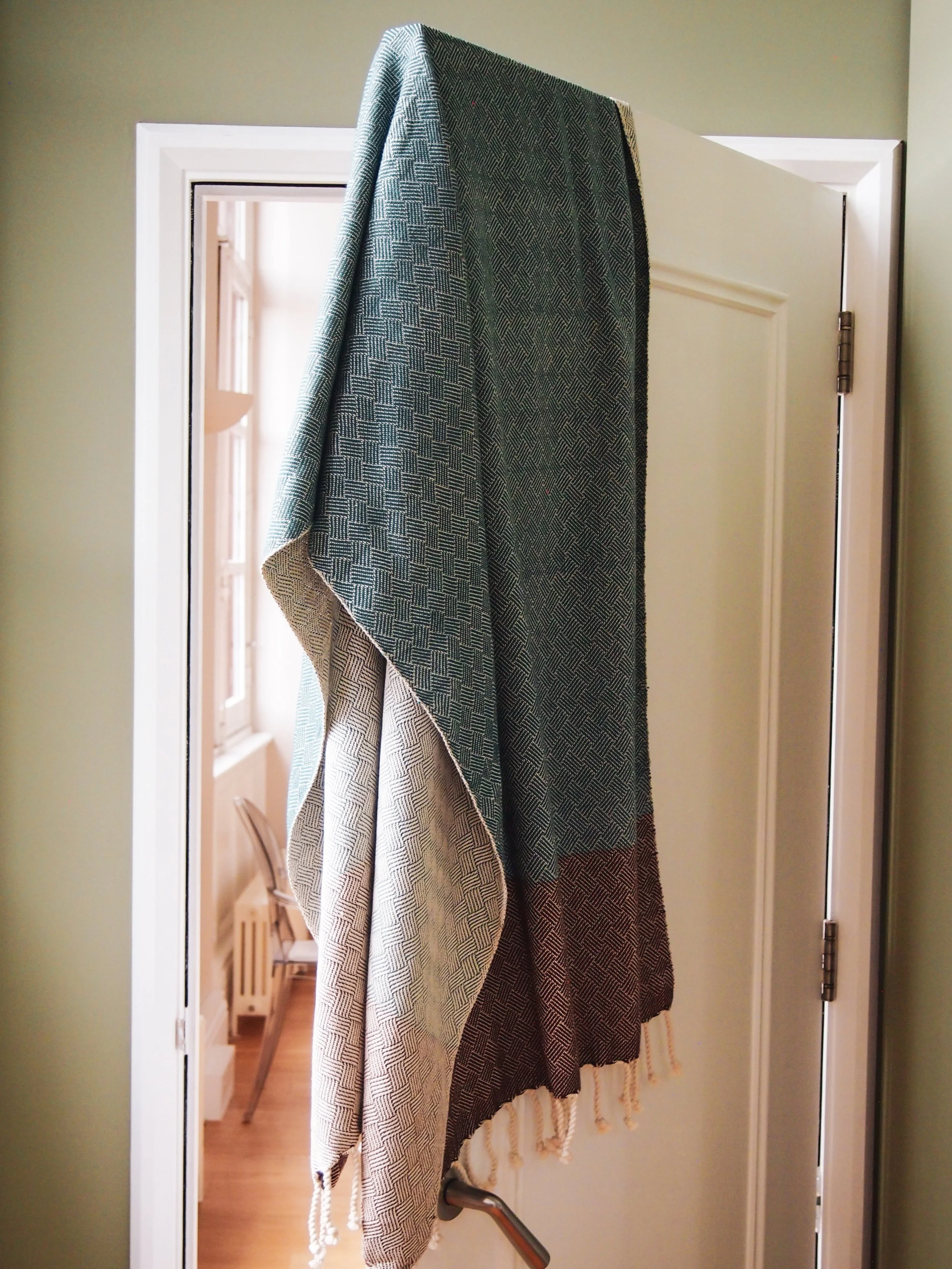 28) Green & Brown Towel.JPG