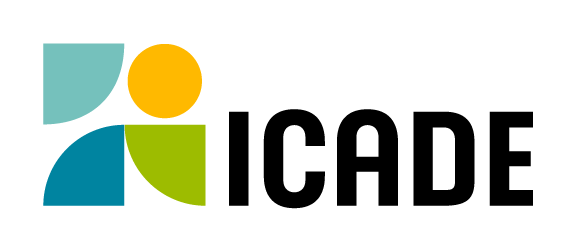 Logo de l'organisation ICAD avec quatre formes géométriques colorées et le mot 'ICAD'.