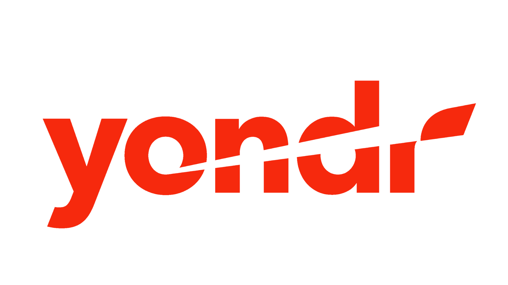 The word 'vend' in bold, red lowercase letters with a diagonal slash cutting through the middle of the text.