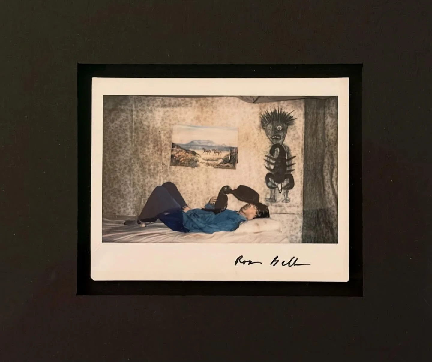 Cowboy, 2024 unique work by #rogerballen #polaroid #photobasedart #drawing #artcollector