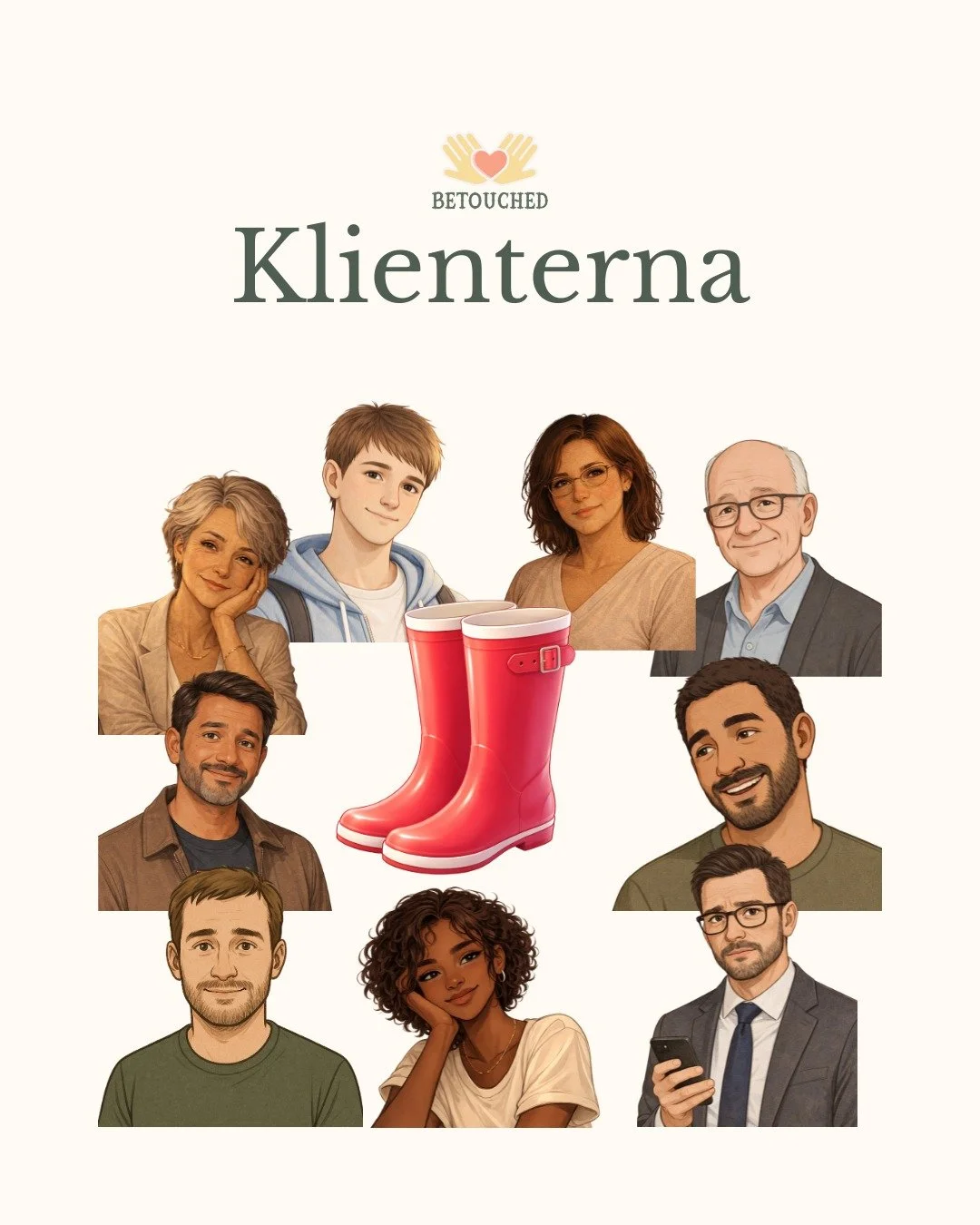 Vilka &auml;r egentligen mina klienter?
&Auml;r det n&aring;gon du k&auml;nner igen dig i?
Och varf&ouml;r &auml;r det ett par st&ouml;vlar p&aring; bilden? 👢

Under de kommande dagarna f&aring;r du m&ouml;ta mina klienter - i form av personas med p