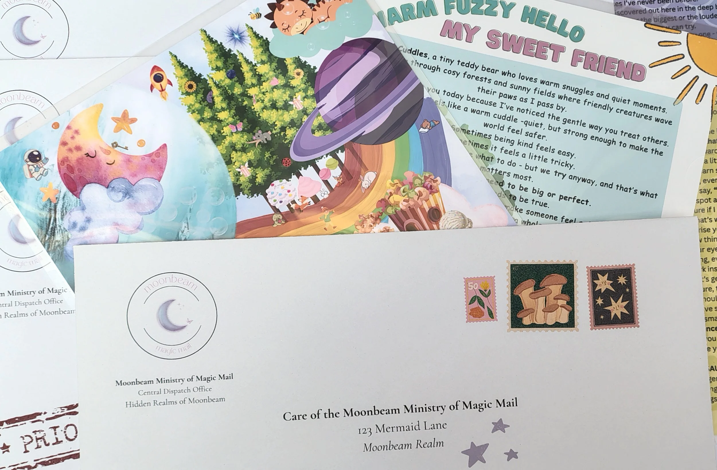 magical letters for kids aged 3–10 with fairies, mermaids, dinosaurs and teddy bears – Moonbeam Magic Mail