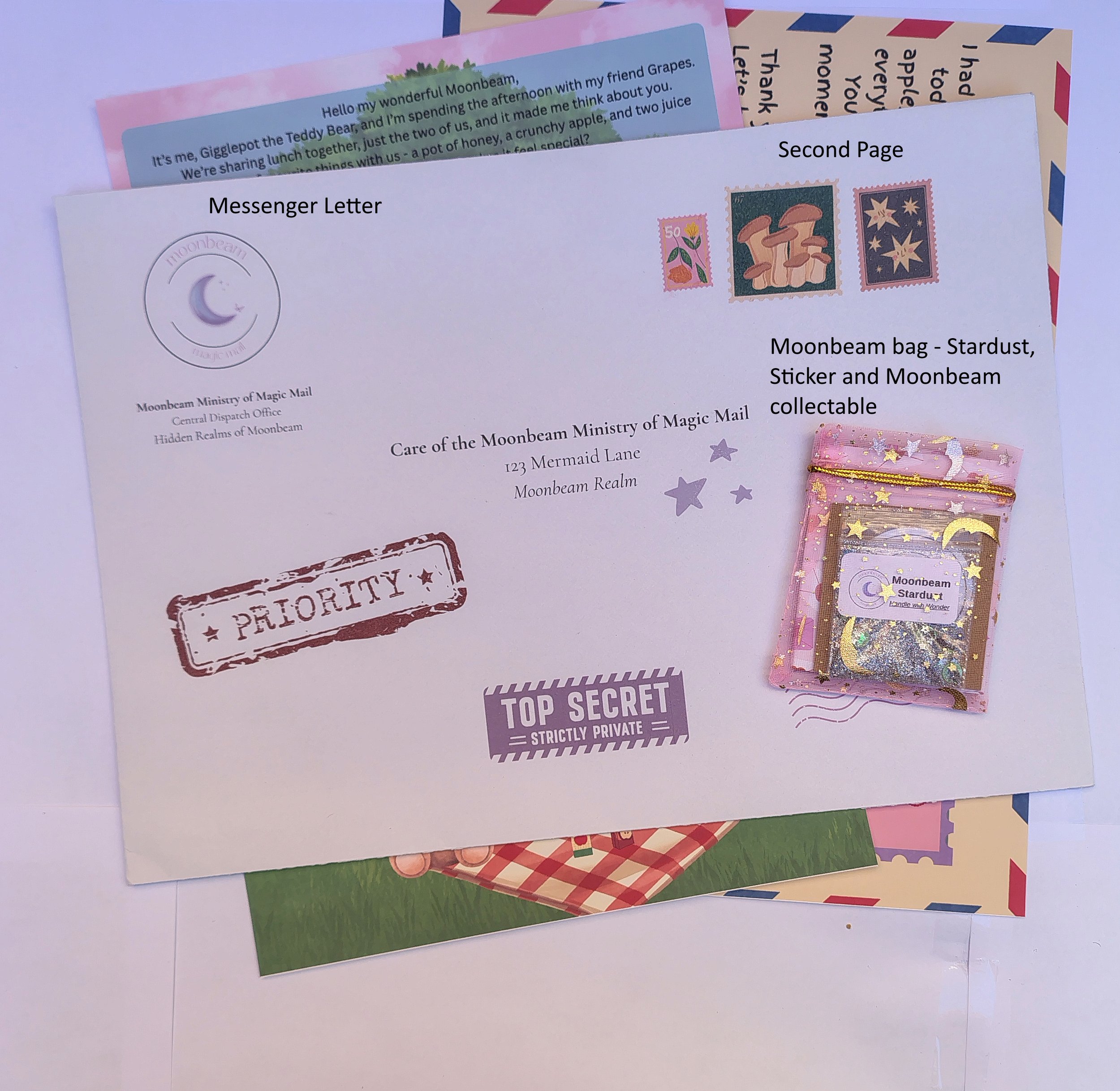 Gigglepot the Teddy Bear - Friendship Letter