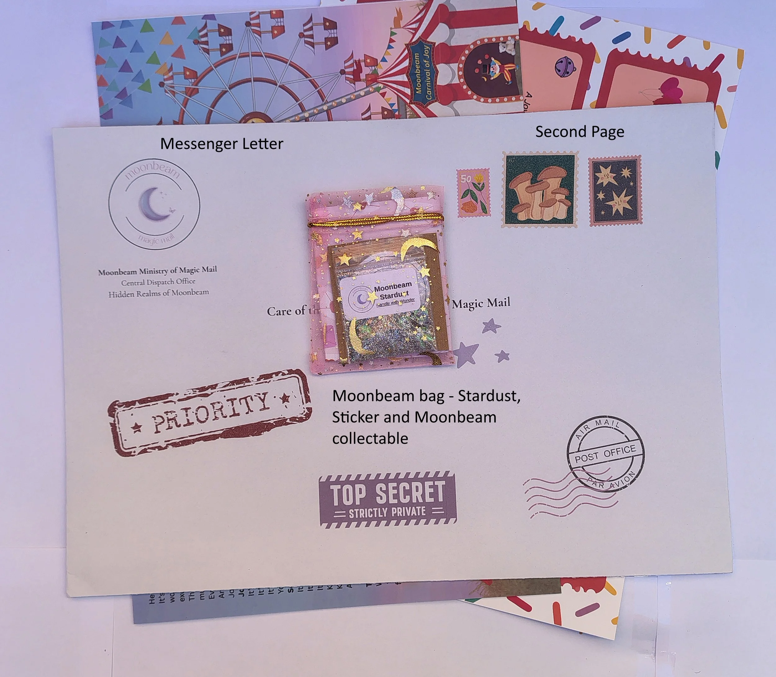 Popcorn the Teddy Bear - Joy Letter