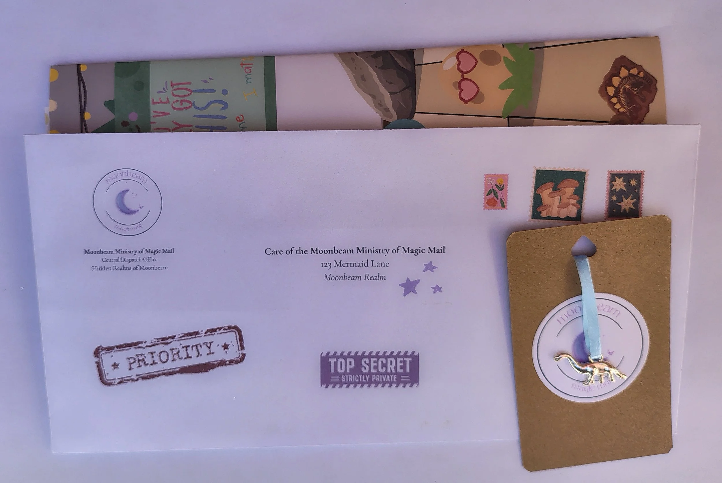 Mini Moonbeam - Dinosaur Confident Letter