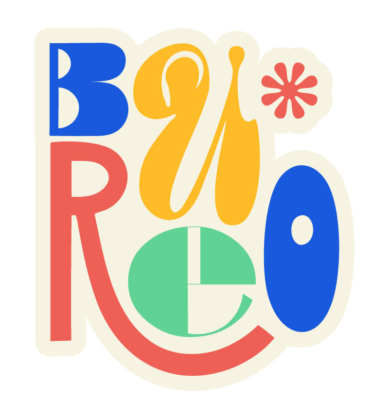 Paleta de colores con letras y símbolos de diferentes colores y estilos.