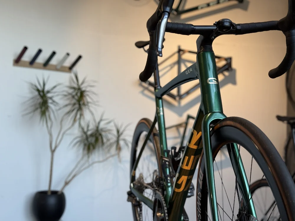 Custom GER-racefiets in de showroom