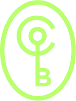Green and black circular logo with letters 'C', 'B', and a target-like symbol
