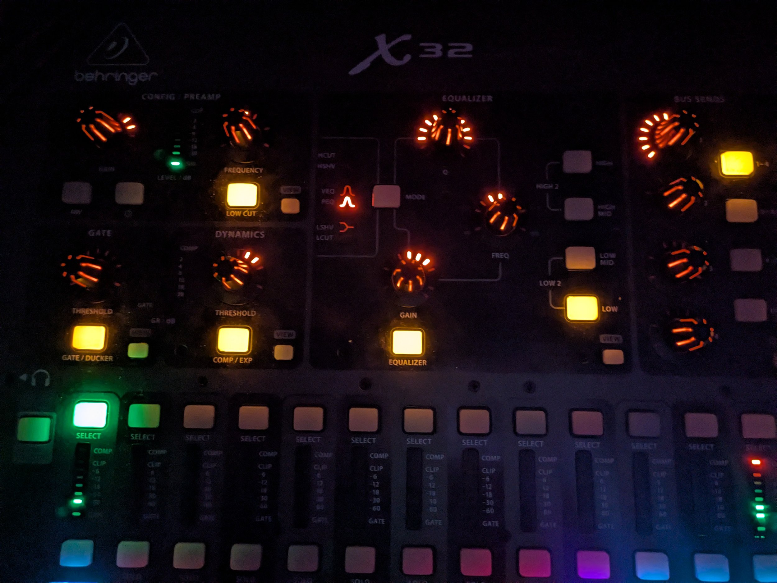 A picture of the settings for one of the microphones.