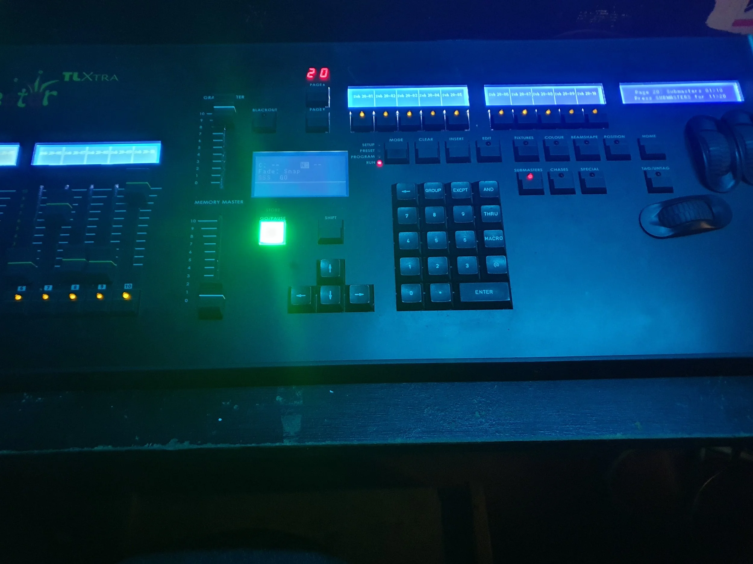 Whilst stage managing a dance festival, I had the wonderful opportunity to shadow the lighting designer/engineer during breaks and lunches. I had the great opportunity to learn to a basic extent how to use the Joker TLXtra.