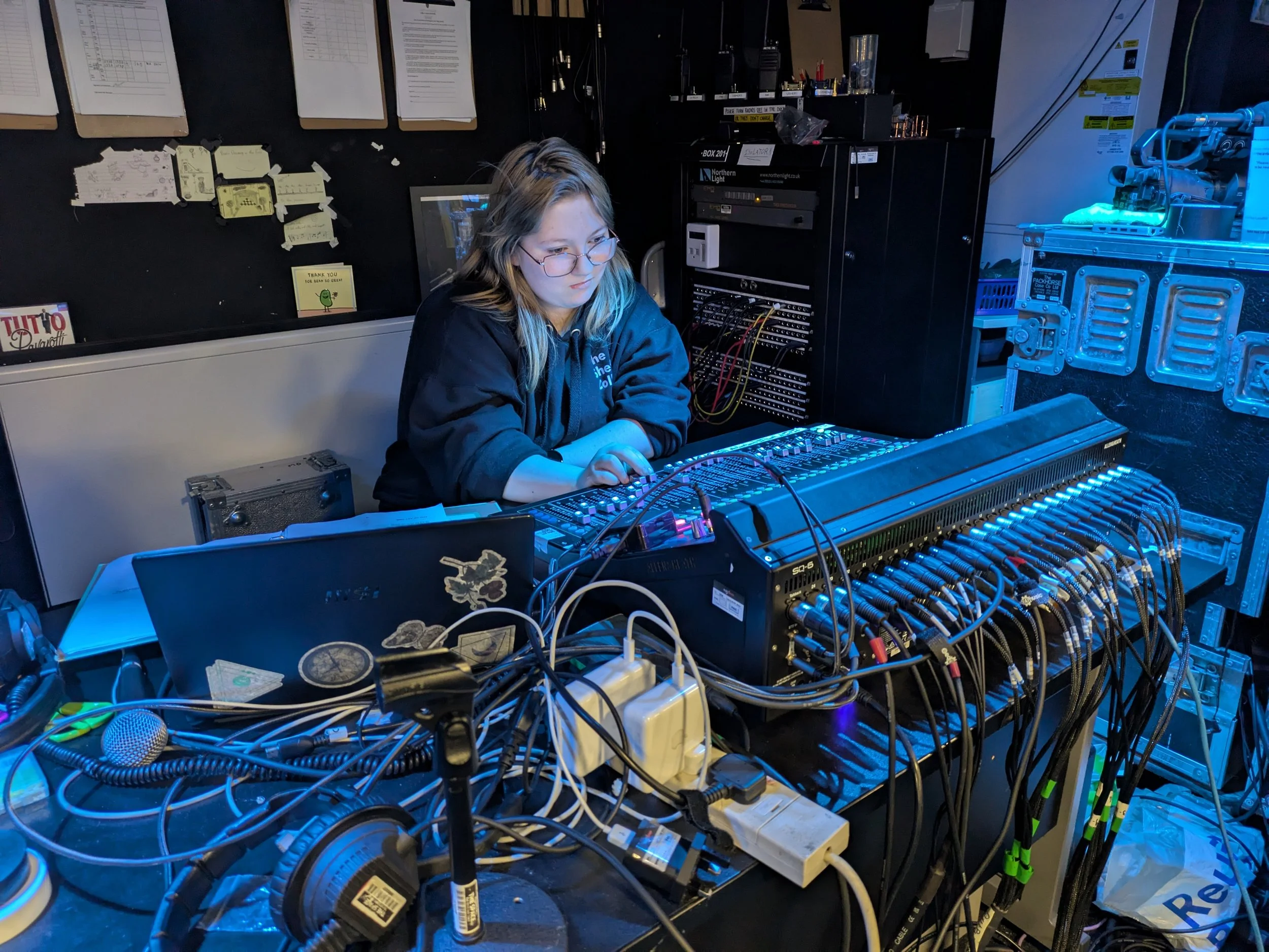 This was also taken mid-show whilst I was operating the microphones and the SFX.