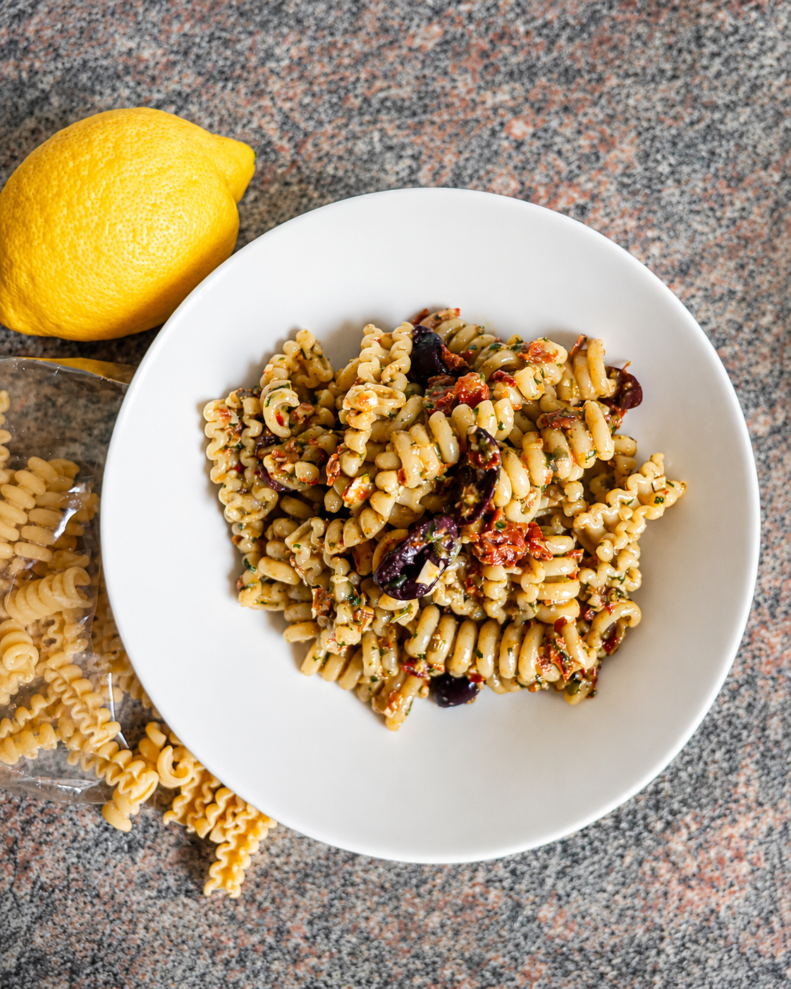 Quick riccioli with Vegan Red Pesto