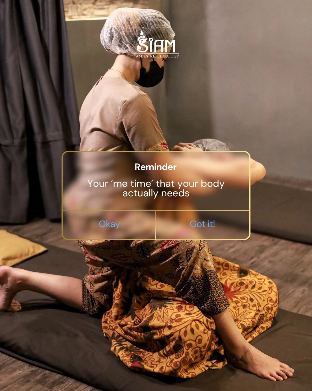 Your body isn&rsquo;t just tired, it&rsquo;s asking for time 🤍

In the middle of everything you do, don&rsquo;t forget to pause.
Because me time isn&rsquo;t a luxury, it&rsquo;s a necessity ✨
Book your session today.

#SiamReflexology #ReflexologySu