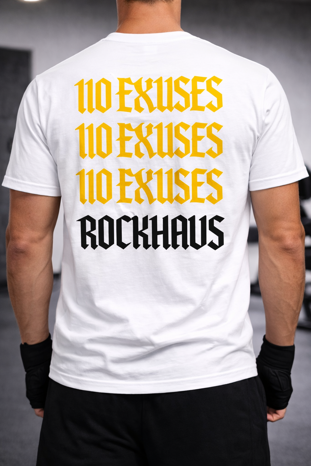 RockHaus Men’s No Excuses T-Shirt – White