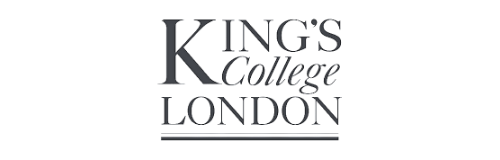 King's College London logo with black and gray text