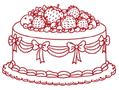 Decorative cake with balloons and bows design