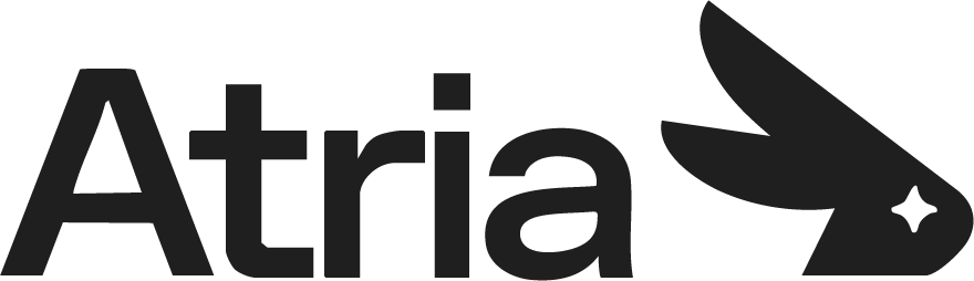 Atria  logo in black.