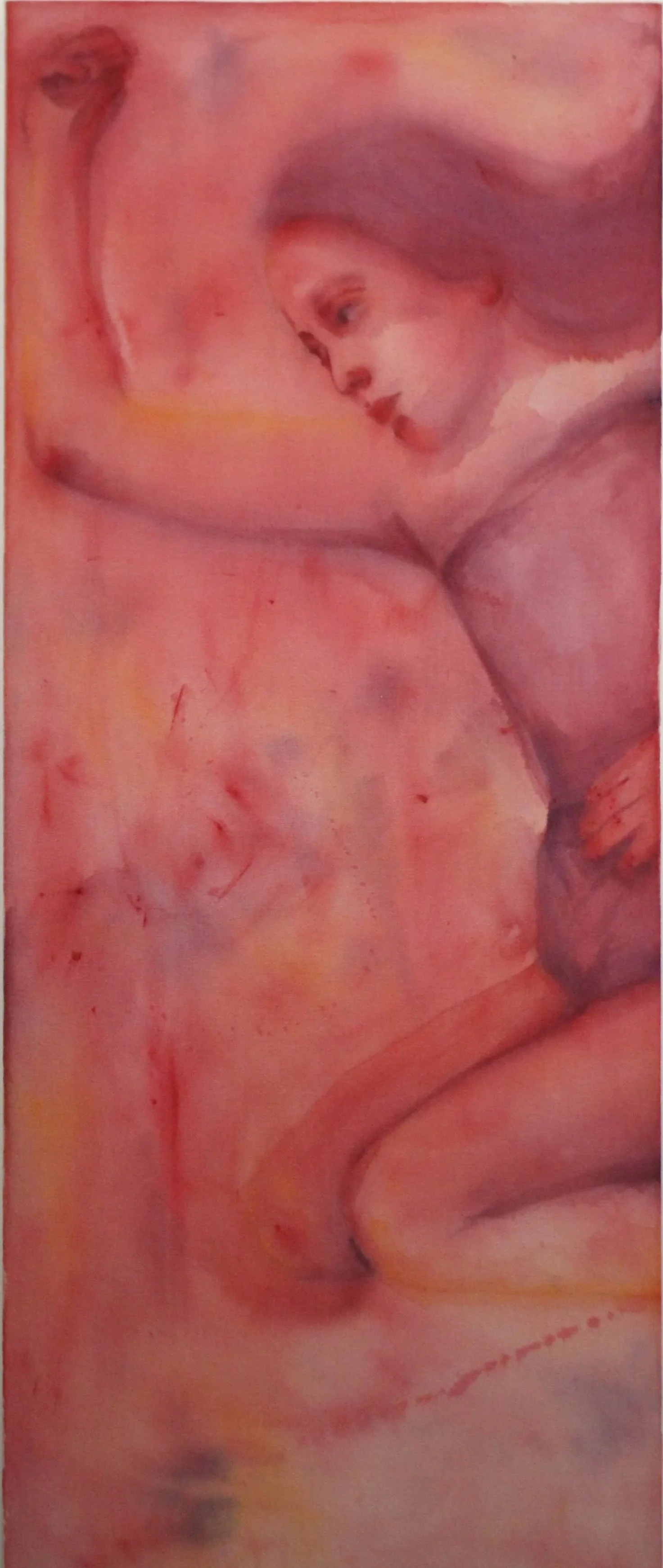 (£350) 1/3 Of University of Salford Degree Show triptych, 'The Irony of Loneliness.' (2026)
Oil on canvas.
600 x 1200 mm