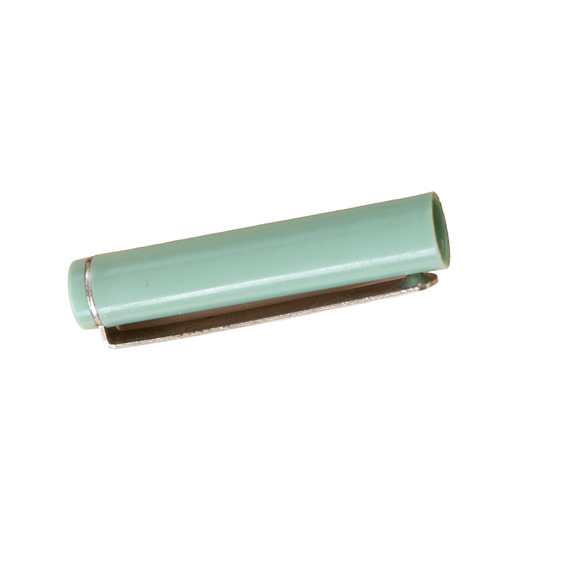 Close-up of a green Le Pen cap.