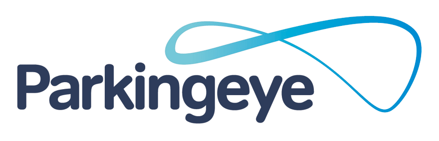 ParkingEye logo with stylized blue and teal swoosh above the text.