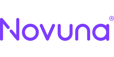 The word 'Novuna' written in purple letters with a small registered trademark symbol.