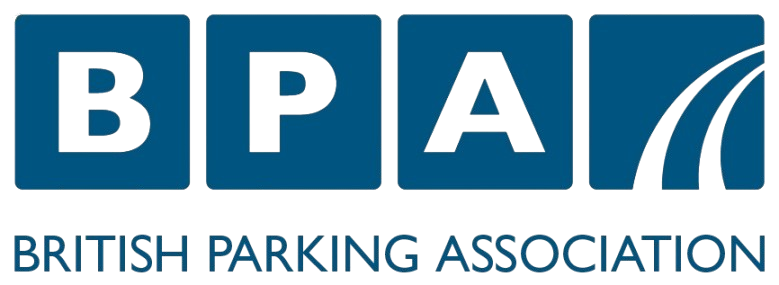 Logo of the British Parking Association featuring the acronym BPA and a stylized curve.