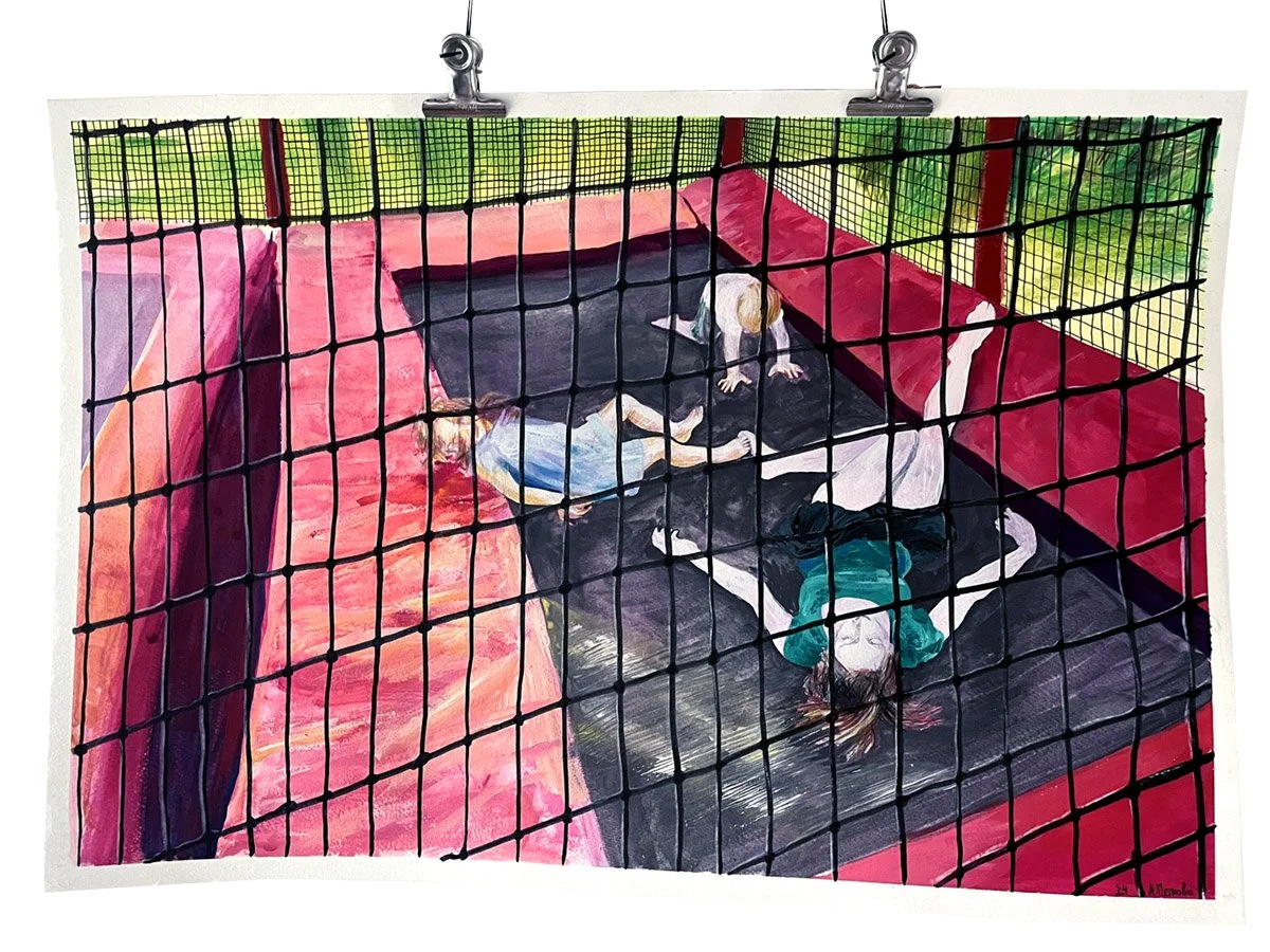 The Trampoline
2025, mixed media on paper, 35x50 cm
