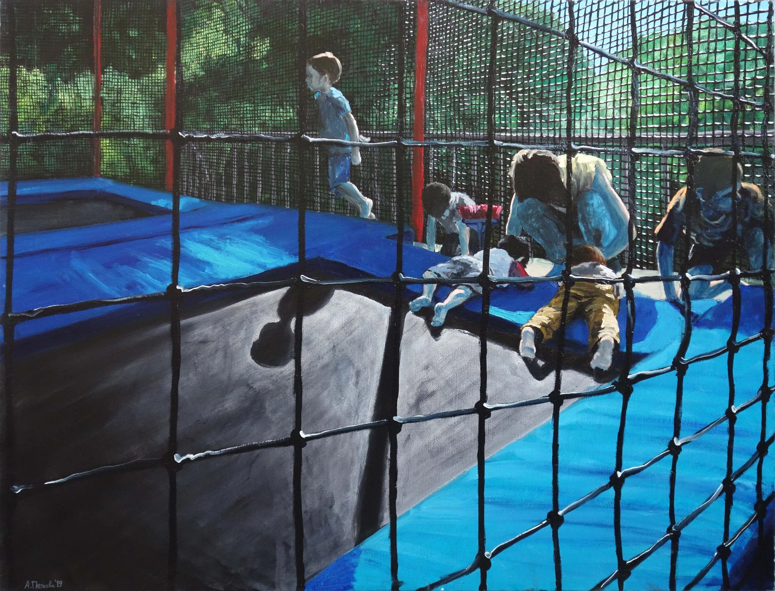 The Trampoline
2018, oil on canvas, 100x130 cm