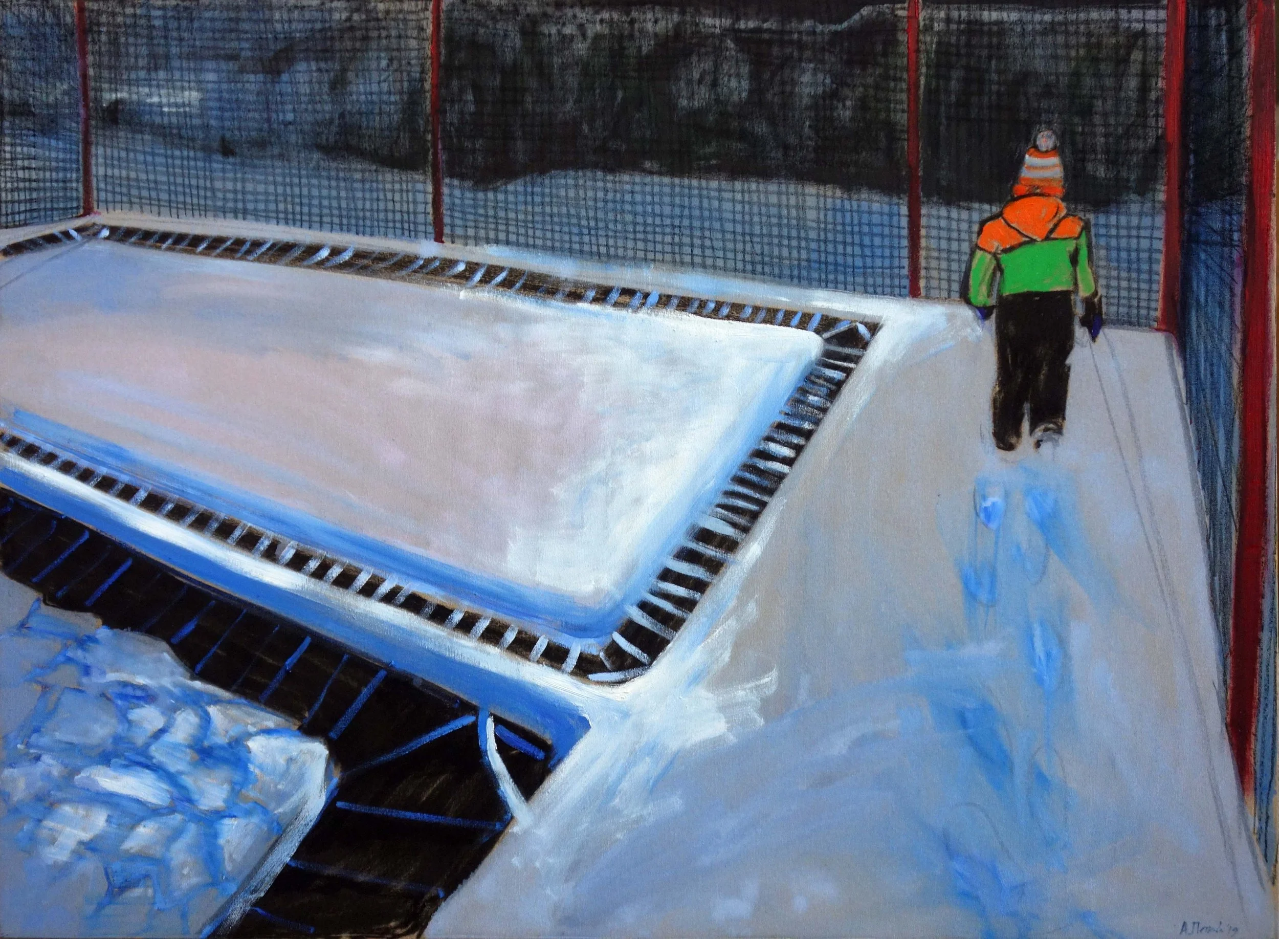The Trampoline
2019, oil on canvas, 100x130 cm