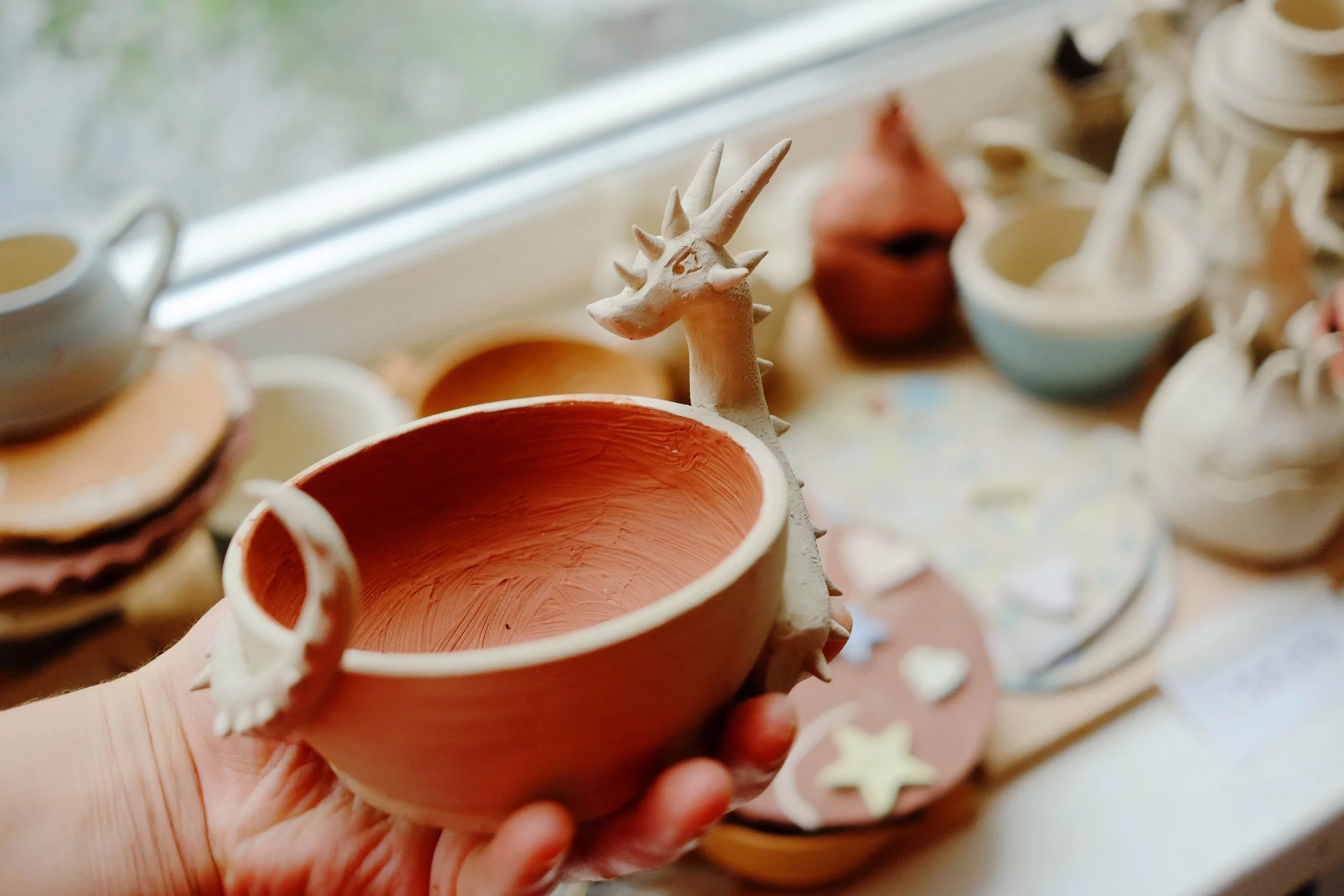 beautiful clay cup with your own hands