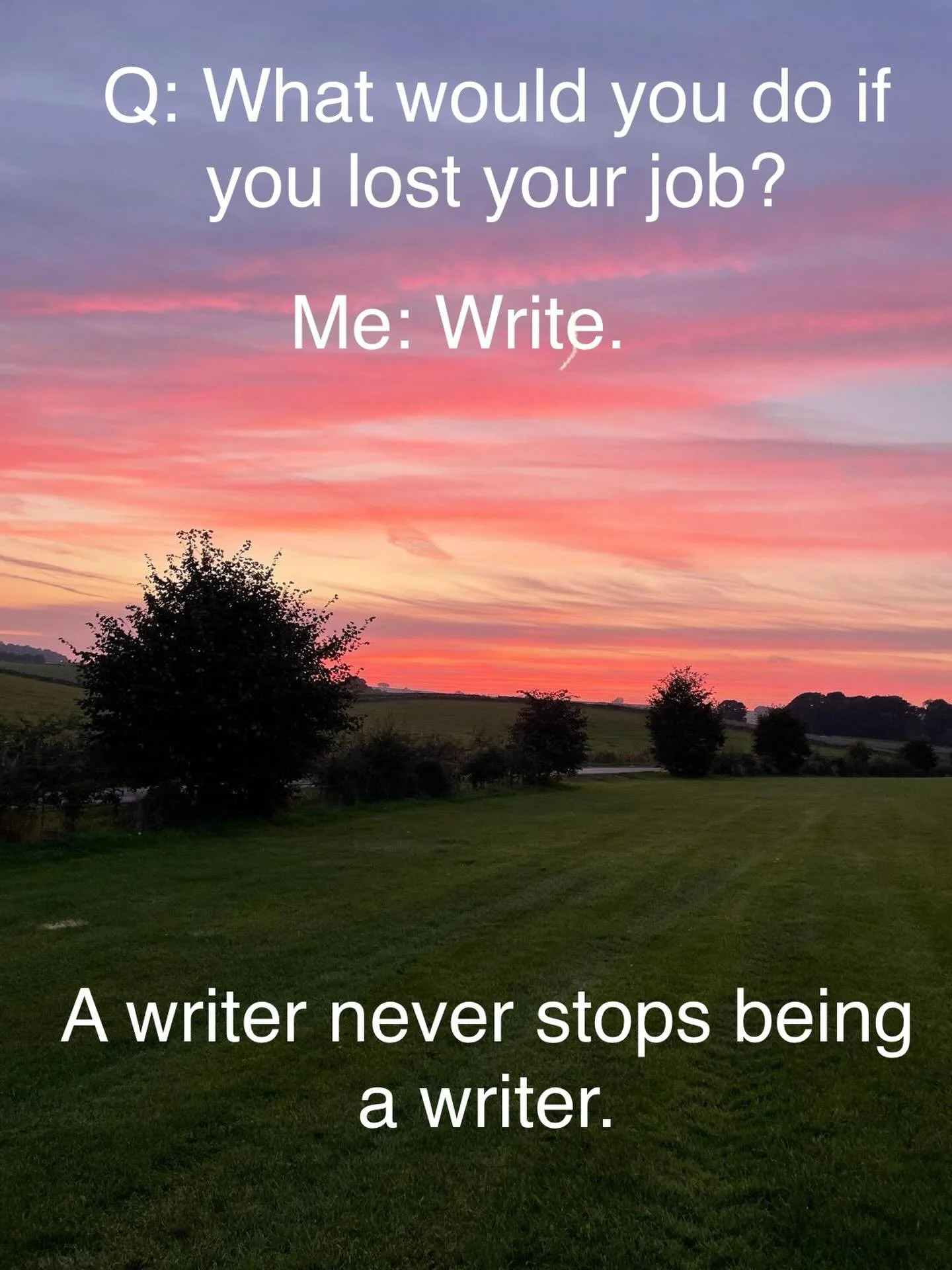 Q: What would you do if you lost your job? 

A: Write. 

A writer never stops being a writer. 

What do you enjoy about your job or business? 

#petcopywriter #petcopywriting #copywriters #writersoninstagram #writercommunity