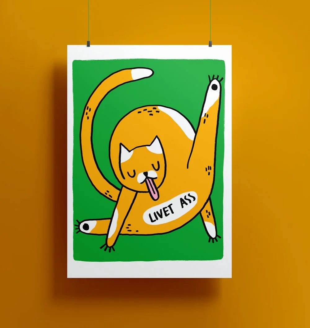 Livet Ass Katt Gul