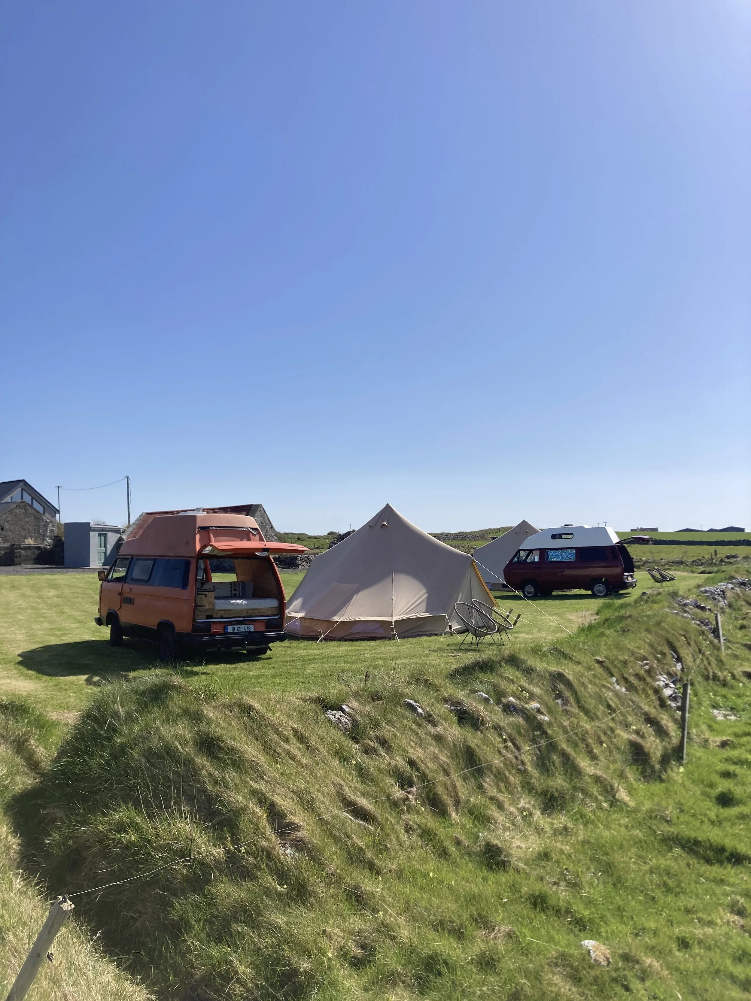 Two Tents and Two Campervans