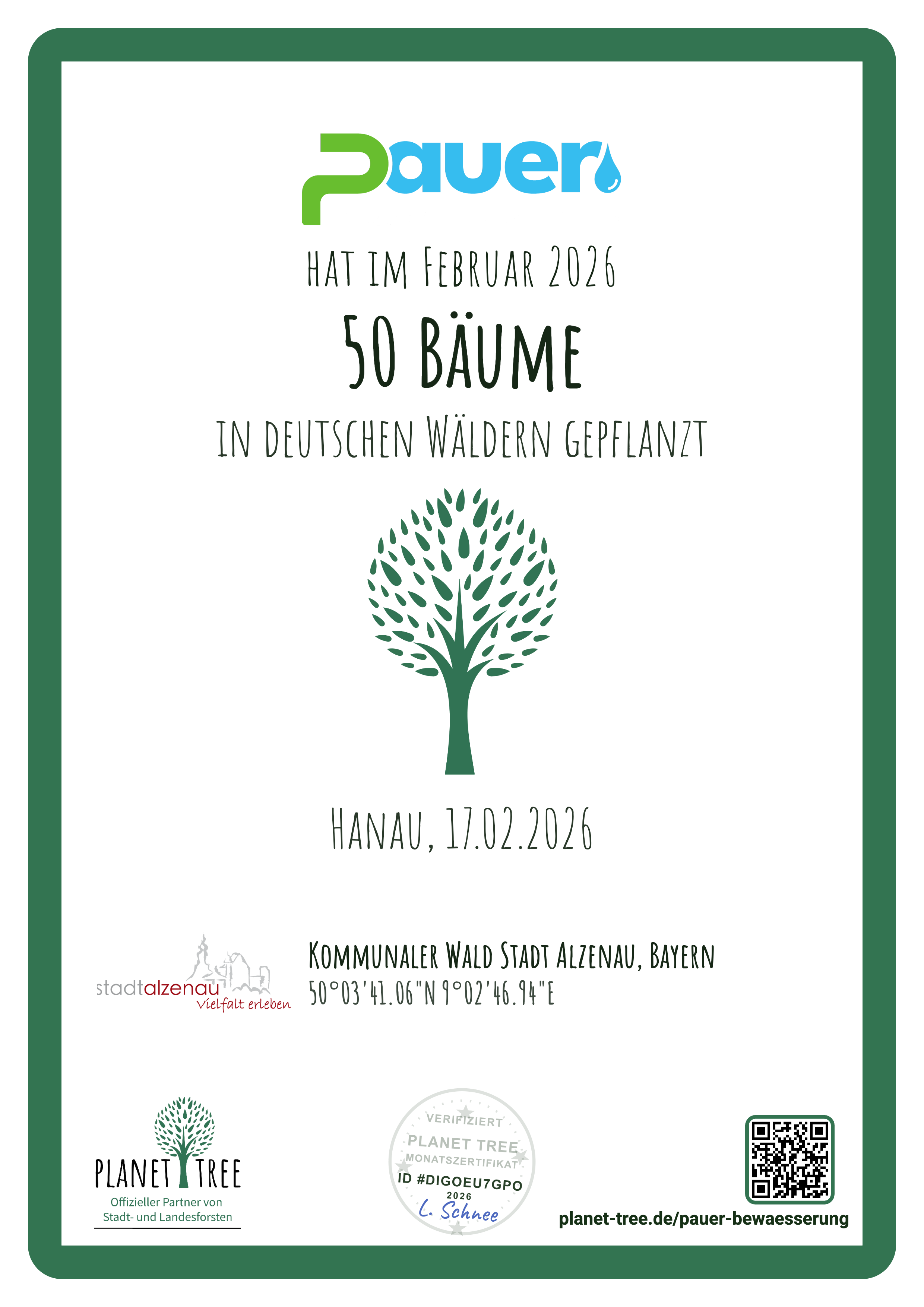 50 Baume für unsere Umwelt