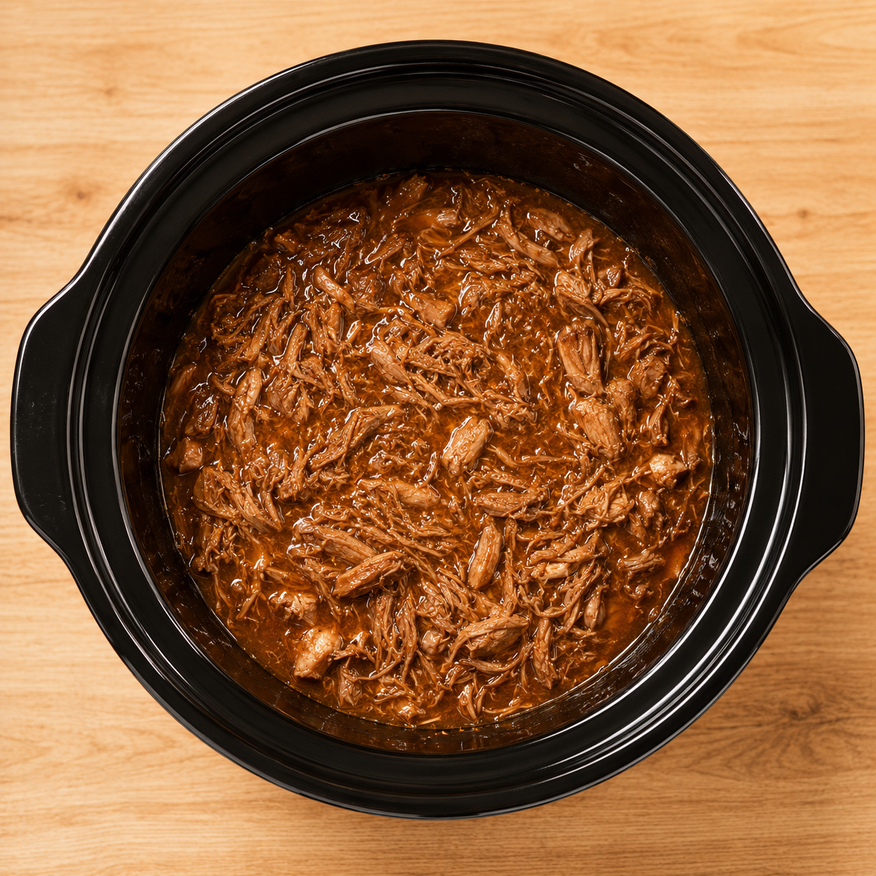 Pulled chicken uit de slowcooker
