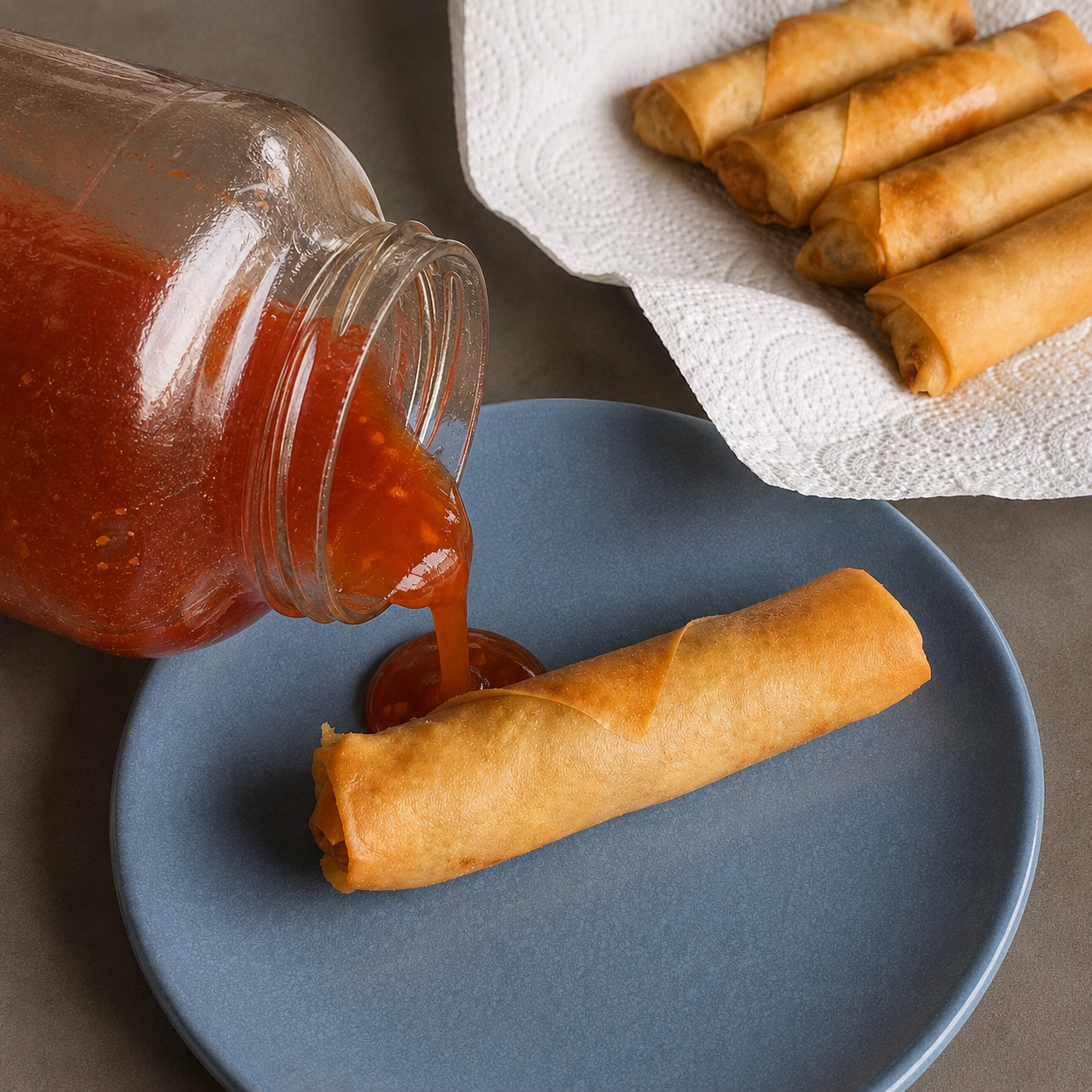 Zelfgemaakte sweet chilisaus