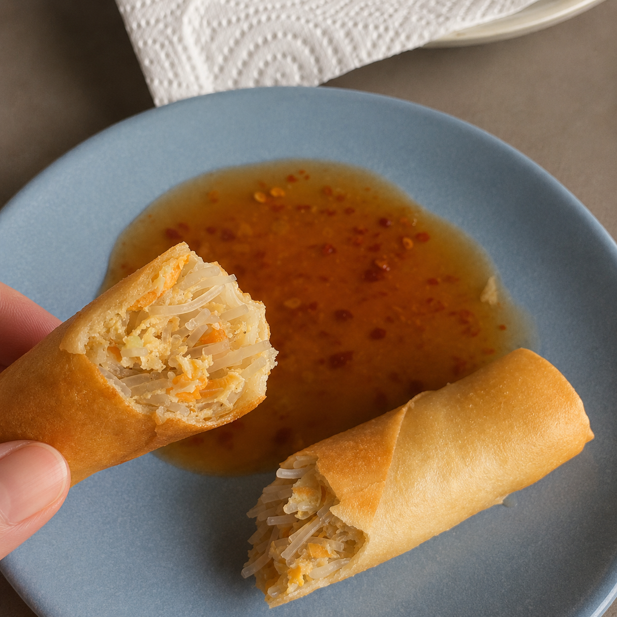 Vietnamese kip loempia’s