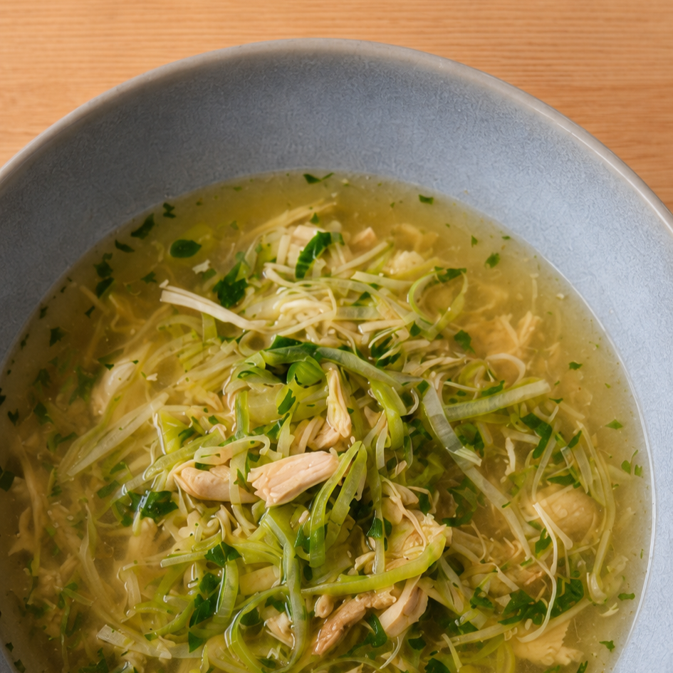 Huisgemaakte kippensoep uit de slowcooker