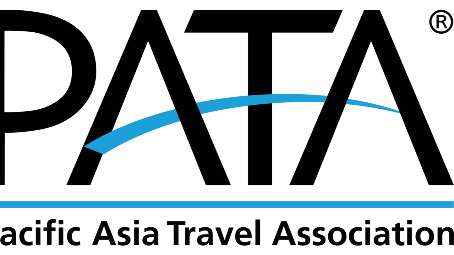 Logo of Pacific Asia Travel Association with a wave design above the name.