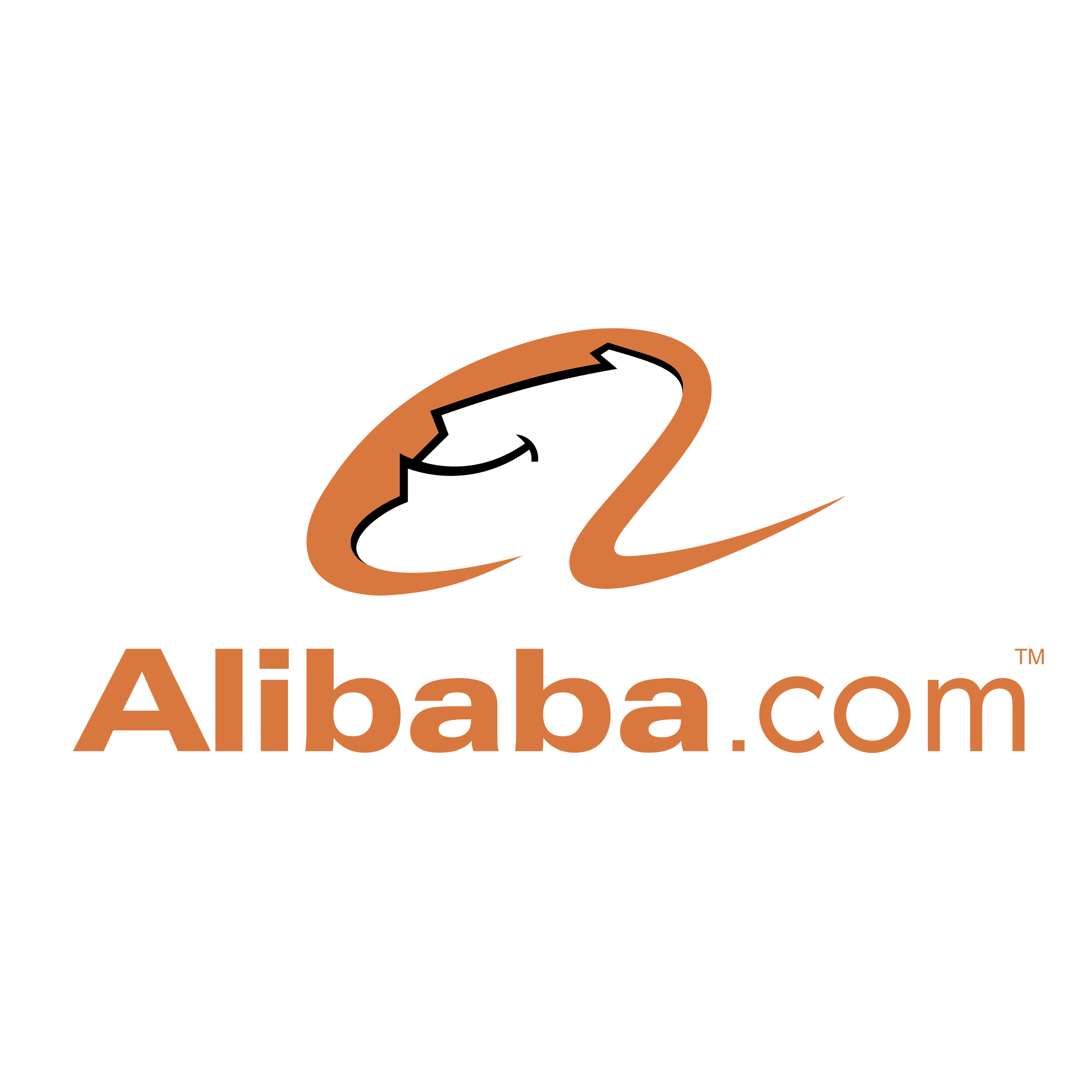 The Alibaba.com logo featuring stylized orange icon and text on a black background.