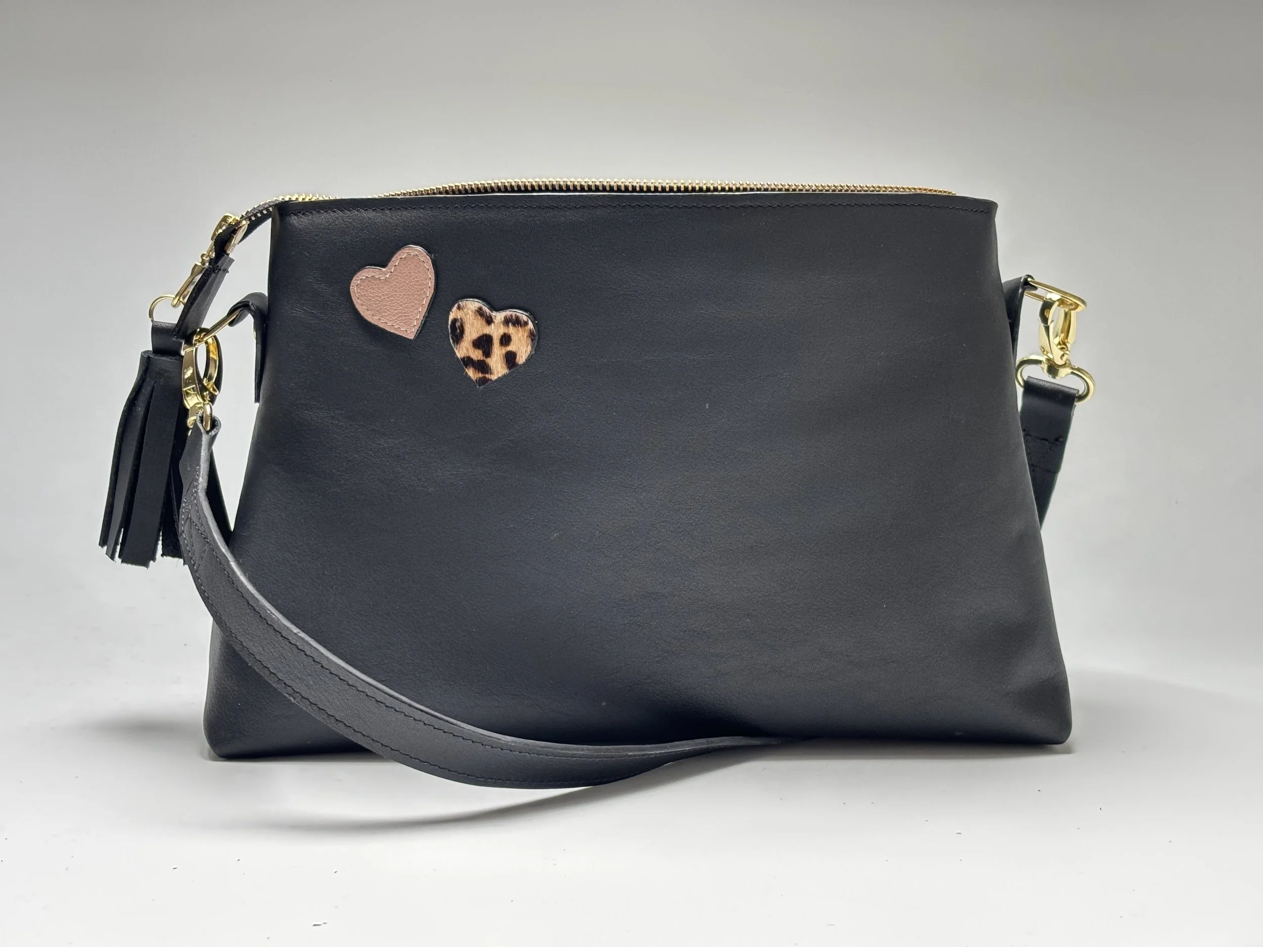 Meadow and Hide Applique Heart black bag, reverse view 4.jpeg