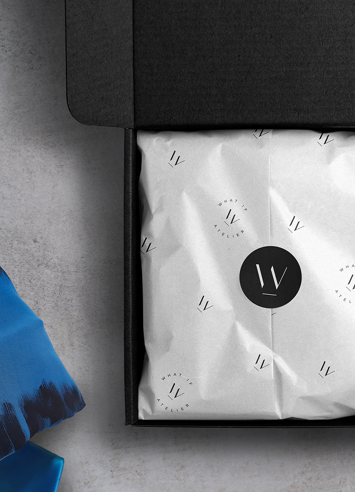 Minimalist packaging for an italian fashion label