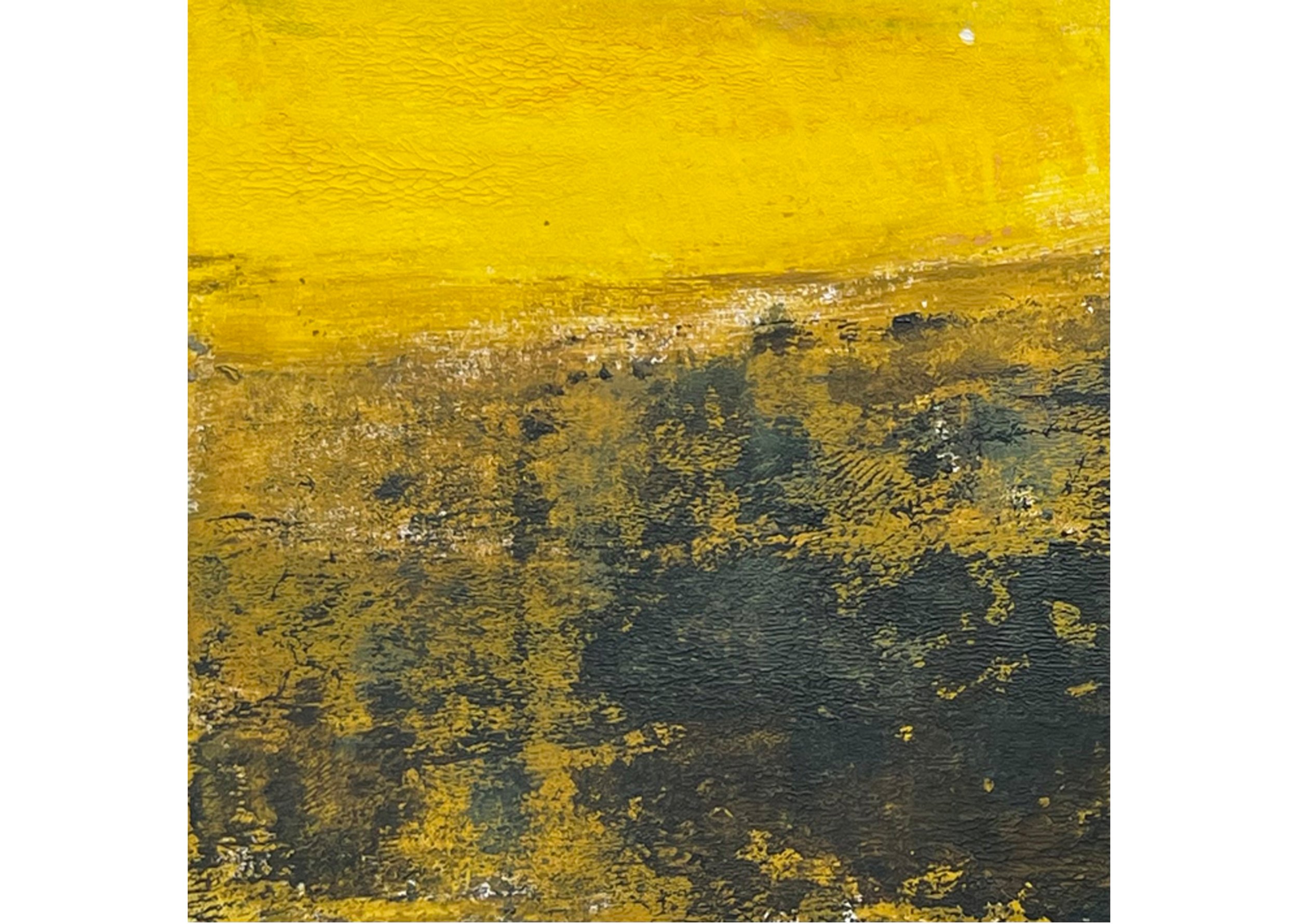 'Scorched' monoprint, framed, 20 x 20 cms