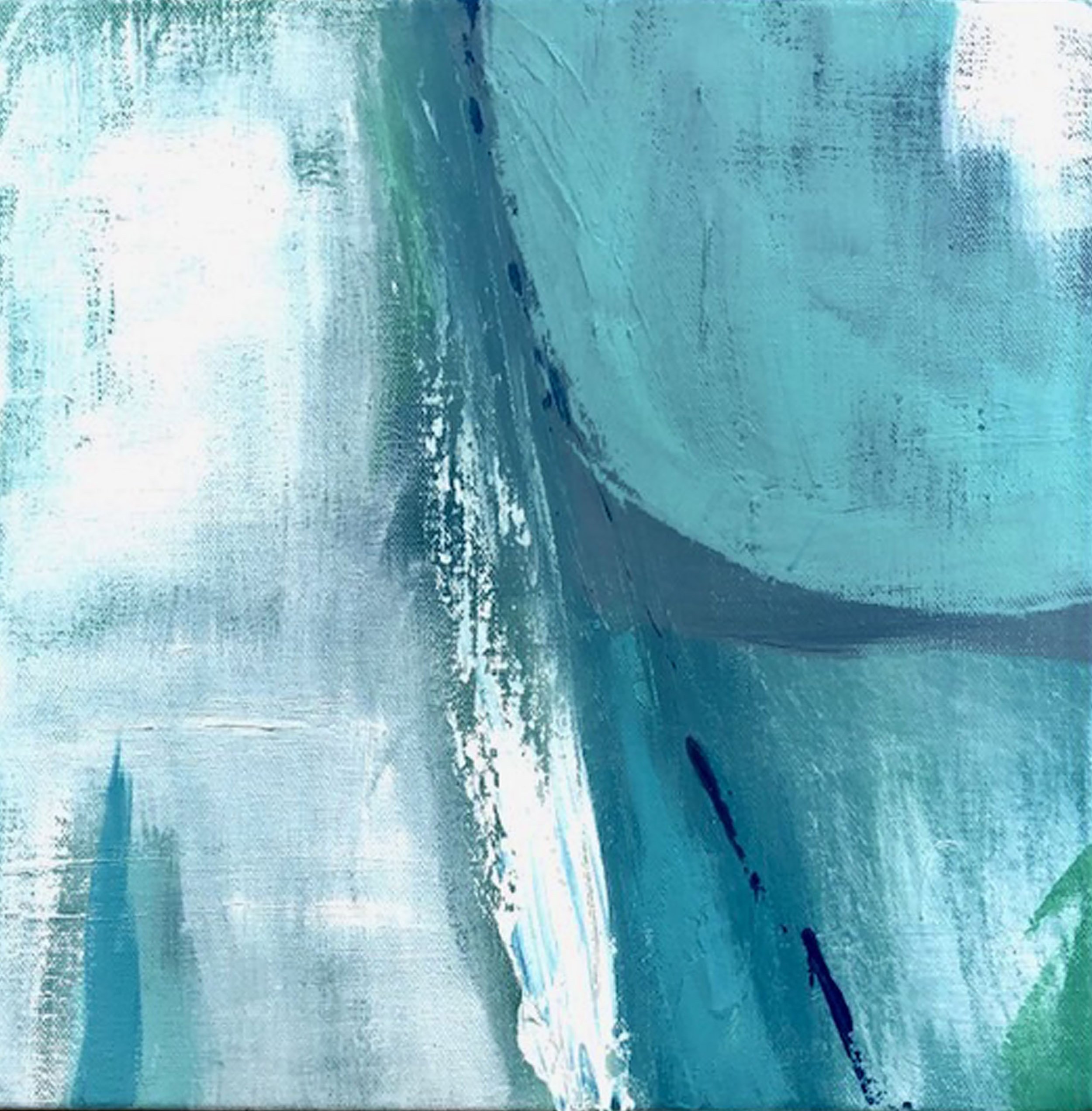 Into harbour, oil on canvas, framed, 30 x 30 cm