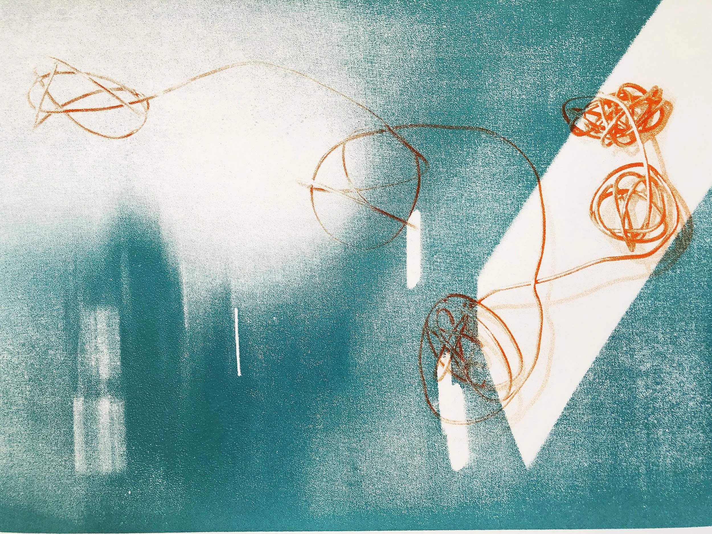 Murmurs II, screenprint 50 x 40 cm