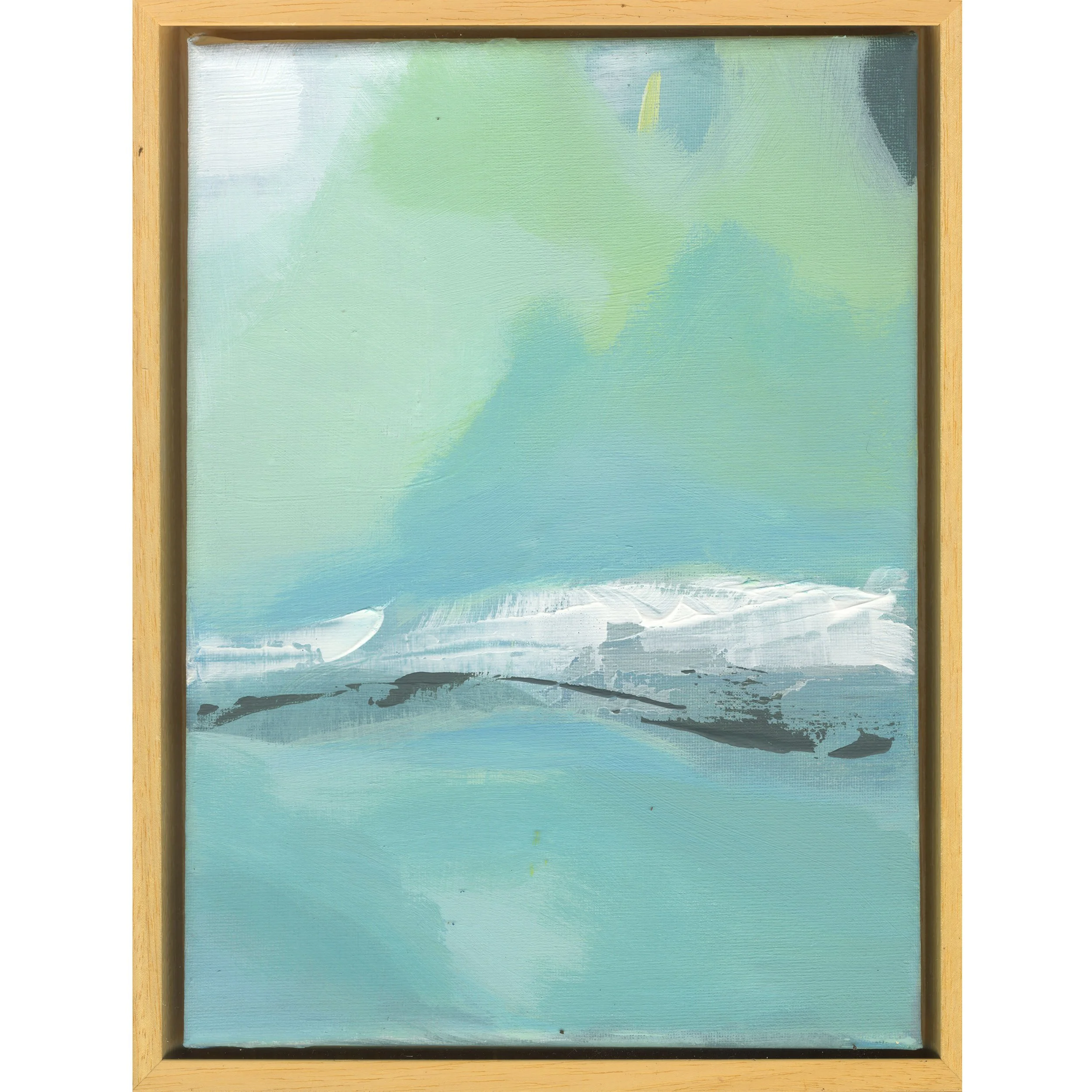 Surf on the horizon, acrylic on canvas, framed 26 x 34 cm