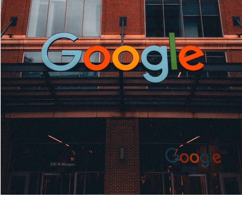Google office signage representing strong local search presence, helping business owners appear in local search results and Google rankings